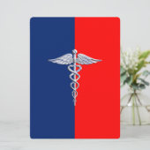 Chrom wie Caduceus Medical Symbol League (Stehend Vorderseite)