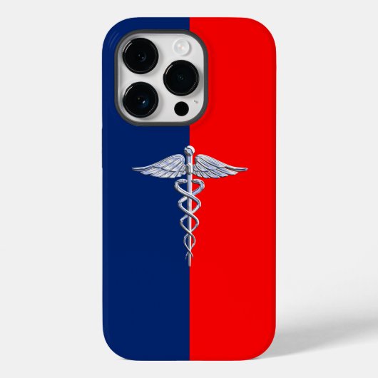 Chrom wie Caduceus Medical Symbol League Case-Mate iPhone Hülle (Rückseite)
