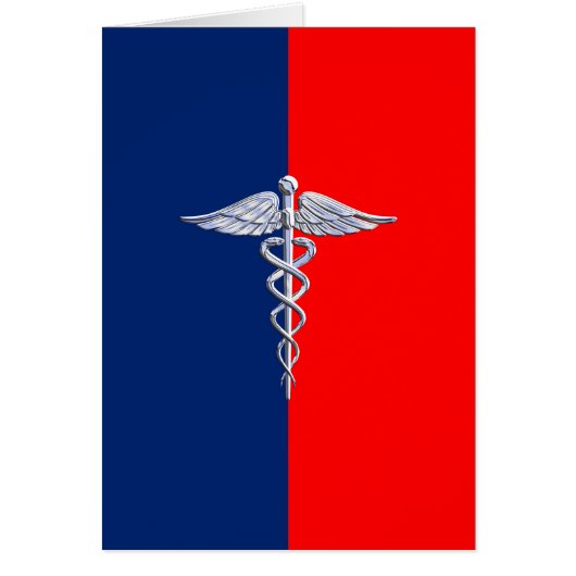 Chrom wie Caduceus Medical Symbol League Decor (Vorne)