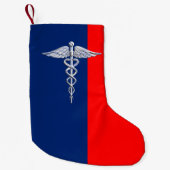 Chrom wie Caduceus Medical Symbol League Decor Kleiner Weihnachtsstrumpf (Vorderseite)