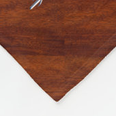 Chrom wie Caduceus Medical Symbol Mahogany Print Fleecedecke (Ecke)