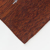 Chrom wie Caduceus Medical Symbol Mahogany Print Fleecedecke (Ecke)