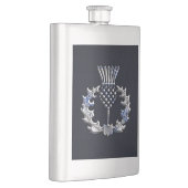 Chrom wie Kohlenstoff-Faser-Druckscottish-Distel Flachmann (Rechts)