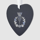 Chrom wie Kohlenstoff-Faser-Druckscottish-Distel Ornament (Vorderseite)