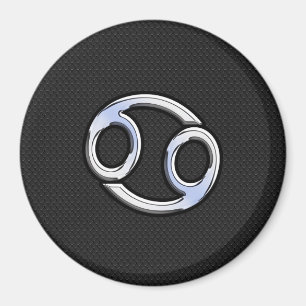 Chrom wie Krebs Zodiac-Zeichen auf schwarz Magnet