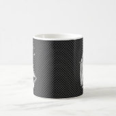 Chrom wie Regatta Sailboat auf Carbon Fibre Dekora Kaffeetasse (Mittel)