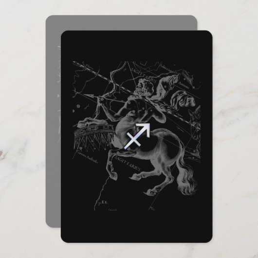 Chrom wie Sagittarius Zodiac Signage Hevelius Deco (Vorne/Hinten)