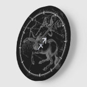 Chrom wie Sagittarius Zodiac Signage Hevelius Deco Große Wanduhr (Winkel)