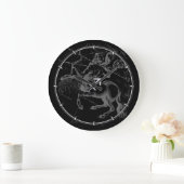 Chrom wie Sagittarius Zodiac Signage Hevelius Deco Große Wanduhr (Zuhause)