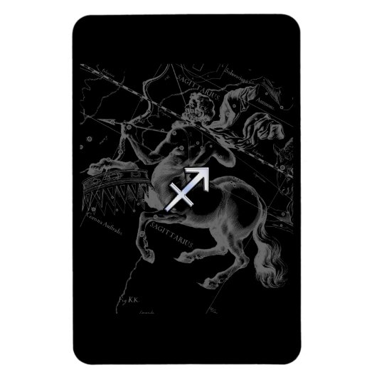 Chrom wie Sagittarius Zodiac Signage Hevelius Deco Magnet (Vertikal)
