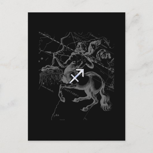 Chrom wie Sagittarius Zodiac Signage Hevelius Deco Postkarte (Vorderseite)