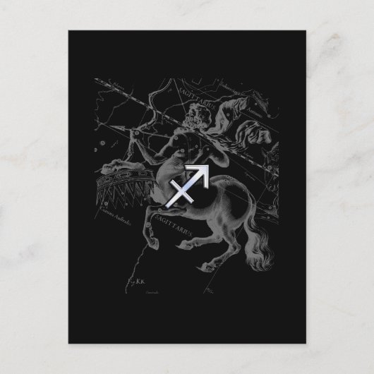 Chrom wie Sagittarius Zodiac Signage Hevelius Deco Postkarte (Vorderseite)