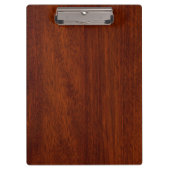 Chrom wie Thistle auf Mahogany Holzstil Klemmbrett (Vorderseite)