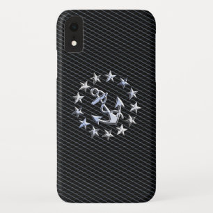 Chrom-Yacht-Marine-Flag im Dekor der Kfz-Gitter Case-Mate iPhone Hülle