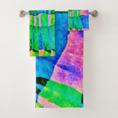 Chroma Abstrakt Elegance Muster Badhandtuch Set (Insitu)