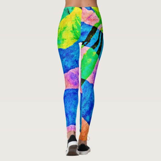 Chroma Abstrakt Elegance Muster Leggings (Rückseite)