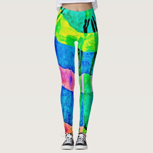 Chroma Abstrakt Elegance Muster Leggings (Vorderseite)