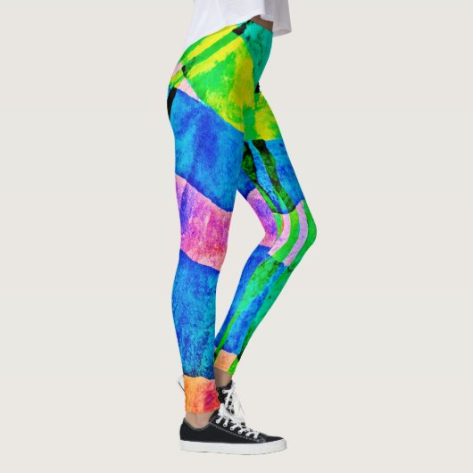 Chroma Abstrakt Elegance Muster Leggings (Rechts)