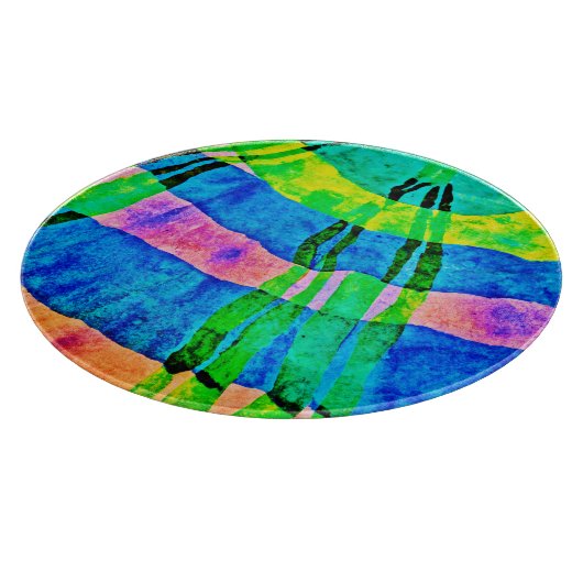 Chroma Abstrakt Elegance Muster Schneidebrett (Ecke)