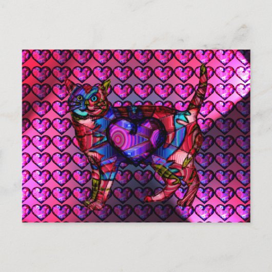 Chroma Calico Hearty Postcard Postkarte (Vorderseite)