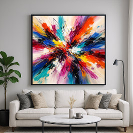 Chroma Color Burst - Abstract Art Poster