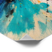 Chroma-Farbexplosion - Abstrakte Kunst Poster (Ecke)