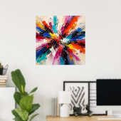 Chroma-Farbexplosion - Abstrakte Kunst Poster (Heimbüro)