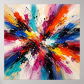 Chroma-Farbexplosion - Abstrakte Kunst Poster (Vorne)