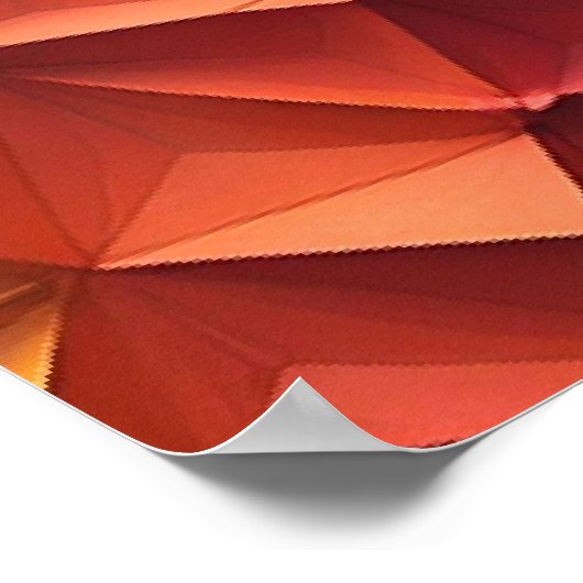 Chroma Fold: Geometric Prism Gradient Abstract Art Poster (Ecke)