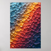 Chroma Fold: Geometric Prism Gradient Abstract Art Poster (Vorne)