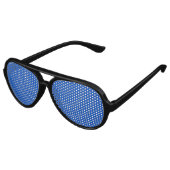 Chroma-Schlüsselfarbe Blau Partybrille (Schrägansicht)