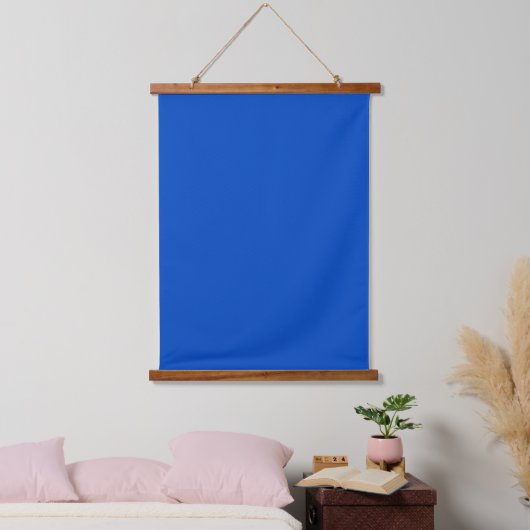 Chroma-Schlüsselfarbe Blau Wandteppich Mit Holzrahmen (Schlafzimmer)
