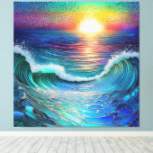 Chroma Sea Seascape Leinwanddruck (Insitu (Holzboden))