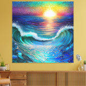 Chroma Sea Seascape Leinwanddruck (Insitu (Wohnzimmer))