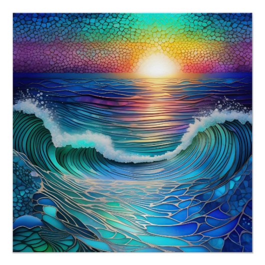 Chroma Sea Seascape Poster (Vorderseite)