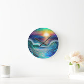 Chroma Sea Seascape Runde Wanduhr (Zuhause)