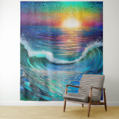 Chroma Sea Seascape Wandteppich (Beispiel)