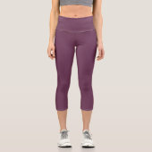Chroma Textura - Hohe Capri-Leggings mit Beetroot- Capri Leggings (Vorderseite)
