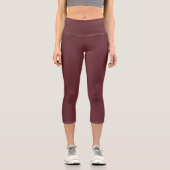 Chroma Textura - Wine Hoch über der Leventina Legg Capri Leggings (Vorderseite)