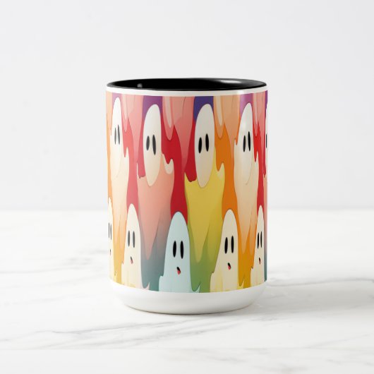 ChromaGhosts: Eine Rainbow Haunting Collection Zweifarbige Tasse (Mittel)