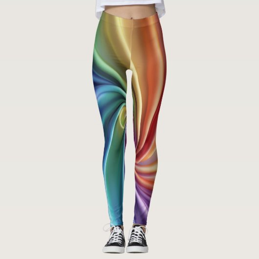 Chromaspirale Blüte Leggings (Vorderseite)