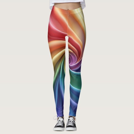 Chromaspirale Blüte Leggings (Vorderseite)