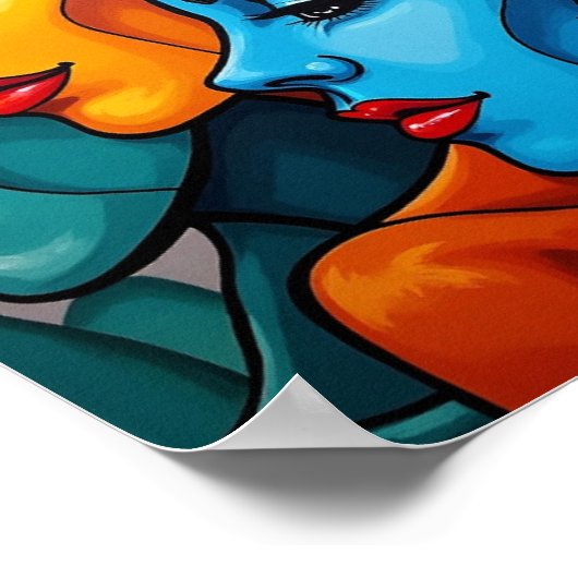 Chromatic Beauties-Vibrant Pop Art Collection Poster (Ecke)