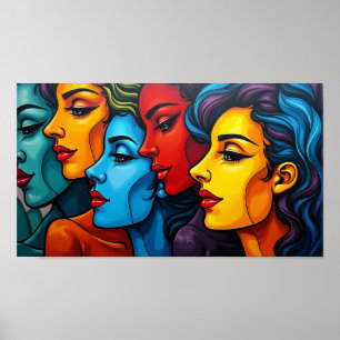 Chromatic Beauties-Vibrant Pop Art Collection Poster