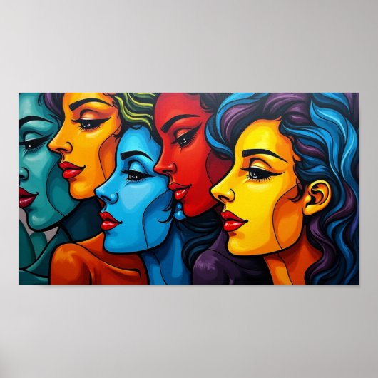 Chromatic Beauties-Vibrant Pop Art Collection Poster (Vorne)