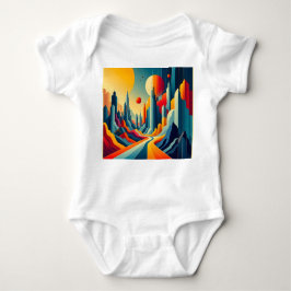 Chromatic Cityscape Baby Strampler