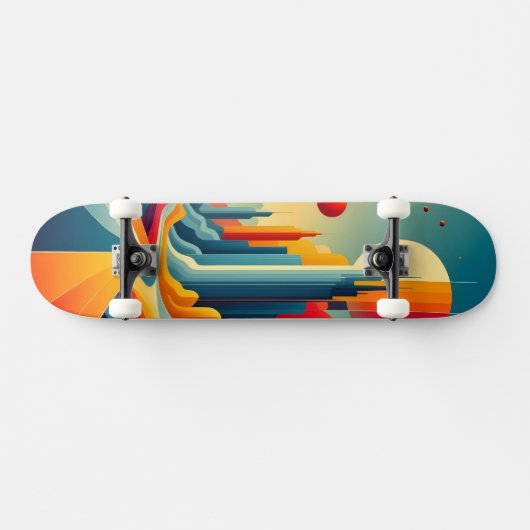 Chromatic Cityscape Skateboard (Horizontal)
