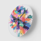 Chromatic Collision Runde Wanduhr (Winkel)