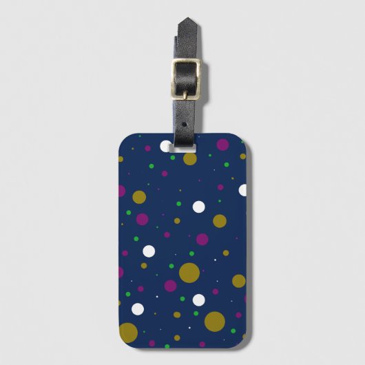 Chromatic Confetti Gepäckanhänger (Vorderseite Vertikal)