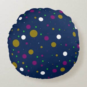 Chromatic Confetti Rundkissen Rundes Kissen